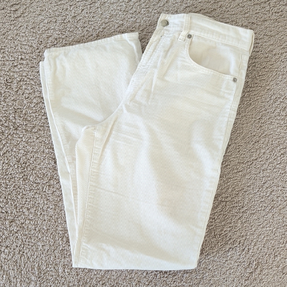 J. Crew Cream Corduroy Trousers